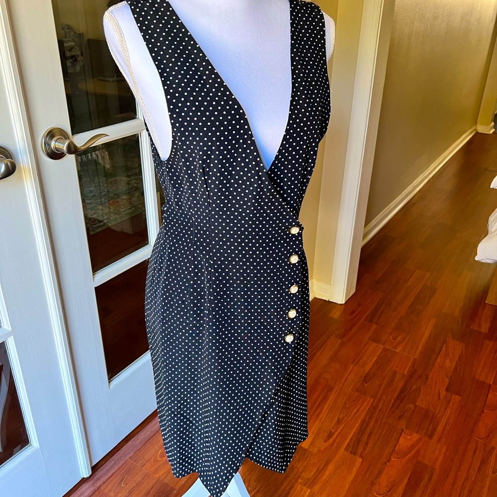 Vintage Polka Dot Button Dress